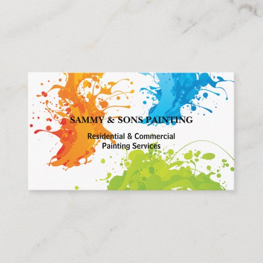 Carte De Visite Peinture professionnelle (Devant)