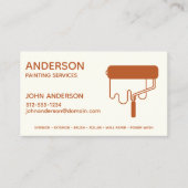 Carte De Visite Peinture professionnelle foncé orange personnalisé (Devant)