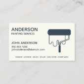 Carte De Visite Peinture professionnelle Indigo bleu personnalisé (Devant)