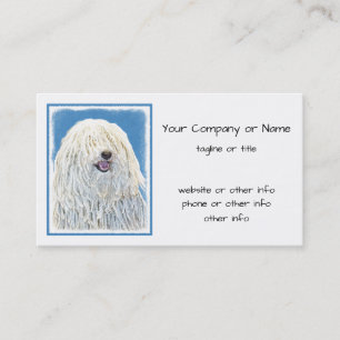 Carte De Visite Peinture Puli - Cute Original Chien Art