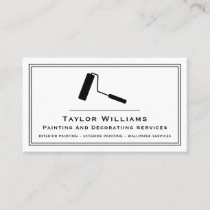 Carte De Visite Peinture Roller Services de peinture Peintre Noir