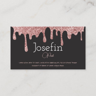 Carte De Visite Peinture rose séchage de l'encre de fonte