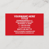 Carte De Visite Peinture rouge et blanche Peinture (Dos)