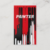 Carte De Visite Peinture rouge et blanche Peinture (Devant)