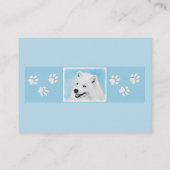 Carte De Visite Peinture Samoyed - Cute Original Chien Art (Dos)