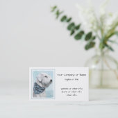 Carte De Visite Peinture Sealyham Terrier - Cute Original Chien Ar (Debout devant)