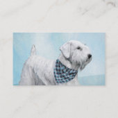 Carte De Visite Peinture Sealyham Terrier - Cute Original Chien Ar (Dos)