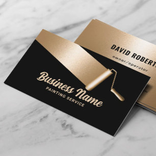 Carte De Visite Peinture Service professionnel Gold House Peintre