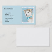 Carte De Visite Peinture Sibérienne Husky Puppy - Art Chien origin (Devant / Derrière)