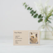 Carte De Visite Peinture Silky Terrier - Cute Original Chien Art (Debout devant)
