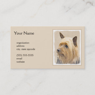 Carte De Visite Peinture Silky Terrier - Cute Original Chien Art
