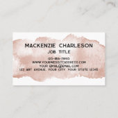 Carte De Visite Peinture simple à l'aquarelle Brusch Terracotta (Dos)