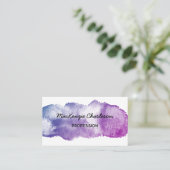 Carte De Visite Peinture simple aquarelle brosse couleur (Debout devant)