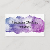 Carte De Visite Peinture simple aquarelle brosse couleur (Devant)