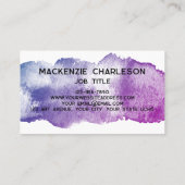 Carte De Visite Peinture simple aquarelle brosse couleur (Dos)