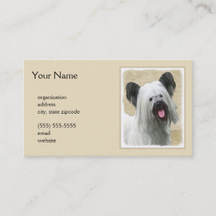 Carte De Visite Peinture Skye Terrier - Cute Original Chien Art