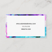 Carte De Visite Peinture Splatter or et violet simple (Dos)