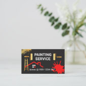 Carte De Visite Peinture Splatters Accueil Peinture (Debout devant)