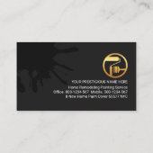 Carte De Visite Peinture Splatters Accueil Peinture (Dos)