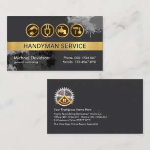 Carte De Visite Peinture sur couches grises