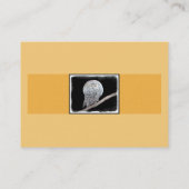Carte De Visite Peinture sur la Chouette neigeuse et la Lune - Art (Dos)