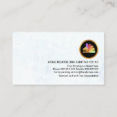 Carte De Visite Peinture sur papier peint peint blanc (Dos)