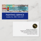 Carte De Visite Peinture sur peintre mural en brique (Devant / Derrière)