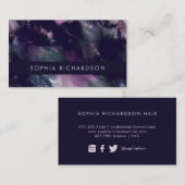 Carte De Visite Peinture| Taches de peinture sombres modernes Mood (Devant / Derrière)