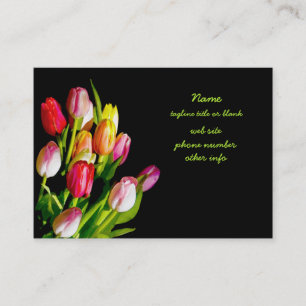 Carte De Visite Peinture Tulip - Art Fleur original