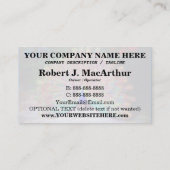 Carte De Visite Peinture vintage de paon (Dos)