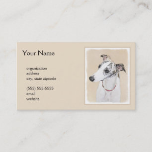 Carte De Visite Peinture Whippet - Jolie art original chien
