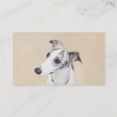 Carte De Visite Peinture Whippet - Jolie art original chien (Dos)