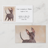 Carte De Visite Peinture Xoloitzcuintli - Cute Original Chien Art (Devant / Derrière)