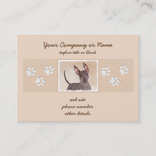 Carte De Visite Peinture Xoloitzcuintli - Cute Original Chien Art