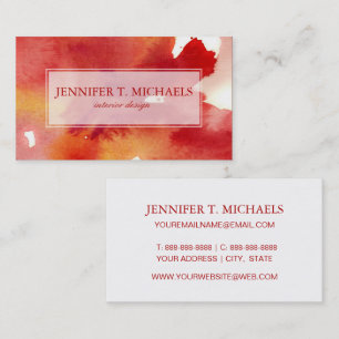 Carte De Visite Peintures abstraites d'aquarelle