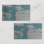 Carte De Visite Peintures bleues et blanches (Devant / Derrière)