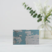 Carte De Visite Peintures bleues et blanches (Debout devant)