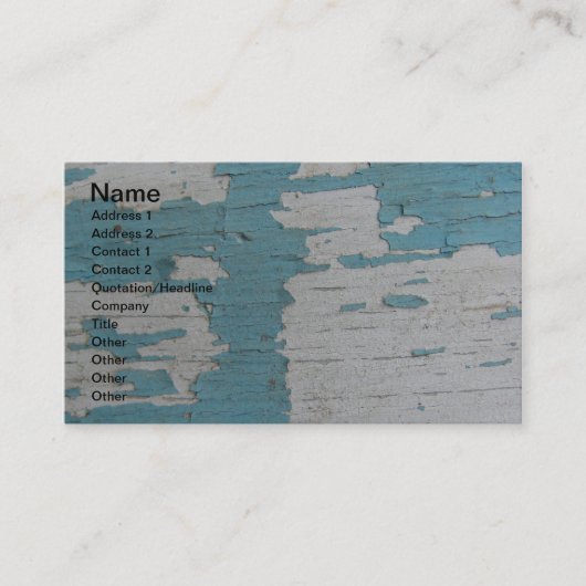 Carte De Visite Peintures bleues et blanches (Devant)