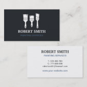 Carte De Visite Peintures en silhouette pour pinceaux trios (Devant / Derrière)