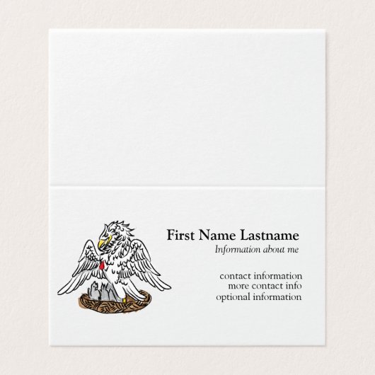 Carte De Visite Pélican (Extérieur déplié)