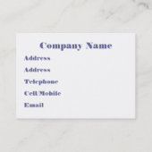 CARTE DE VISITE PELICAN (Dos)