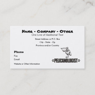 Carte De Visite Pélican drôle