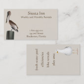 Carte De Visite Pélican et mouette (Devant / Derrière)