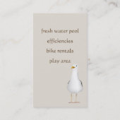 Carte De Visite Pélican et mouette (Dos)