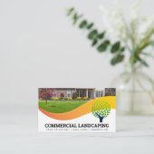 Carte De Visite Pelouse avant | Logo de l'arbre | Paysage (Debout devant)