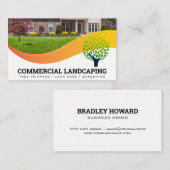 Carte De Visite Pelouse avant | Logo de l'arbre | Paysage (Devant / Derrière)