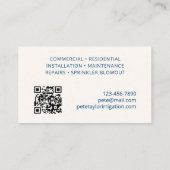 Carte De Visite Pelouse d'irrigation (Dos)