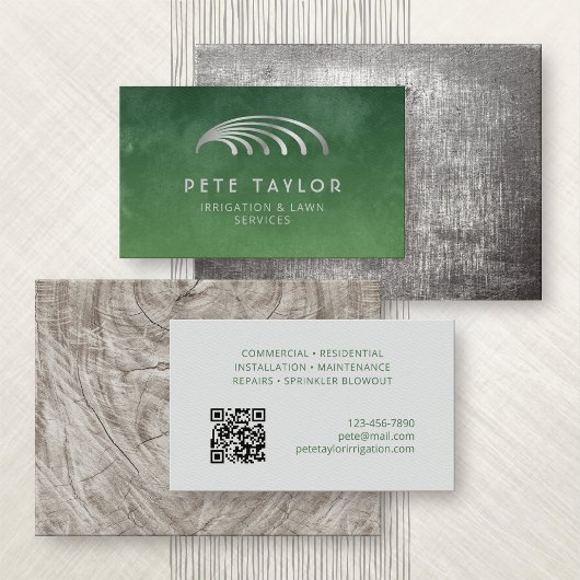 Carte De Visite Pelouse d'irrigation