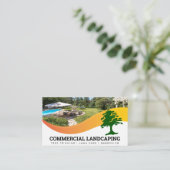 Carte De Visite Pelouse jardin | Logo de l'arbre | Paysage (Debout devant)