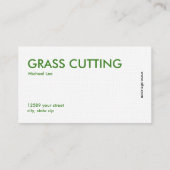 Carte De Visite Pelouse Mowing Premium (Dos)